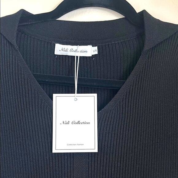 Black and Tan Striped Maxi Dress-NWT - Picture 5 of 9